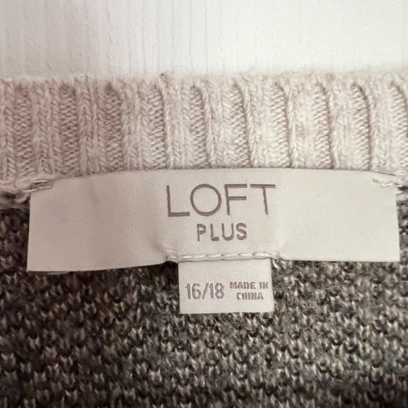 Loft Plus Leopard Print Wool Blend Crewneck Sweater Size16/18 - Picture 4 of 8